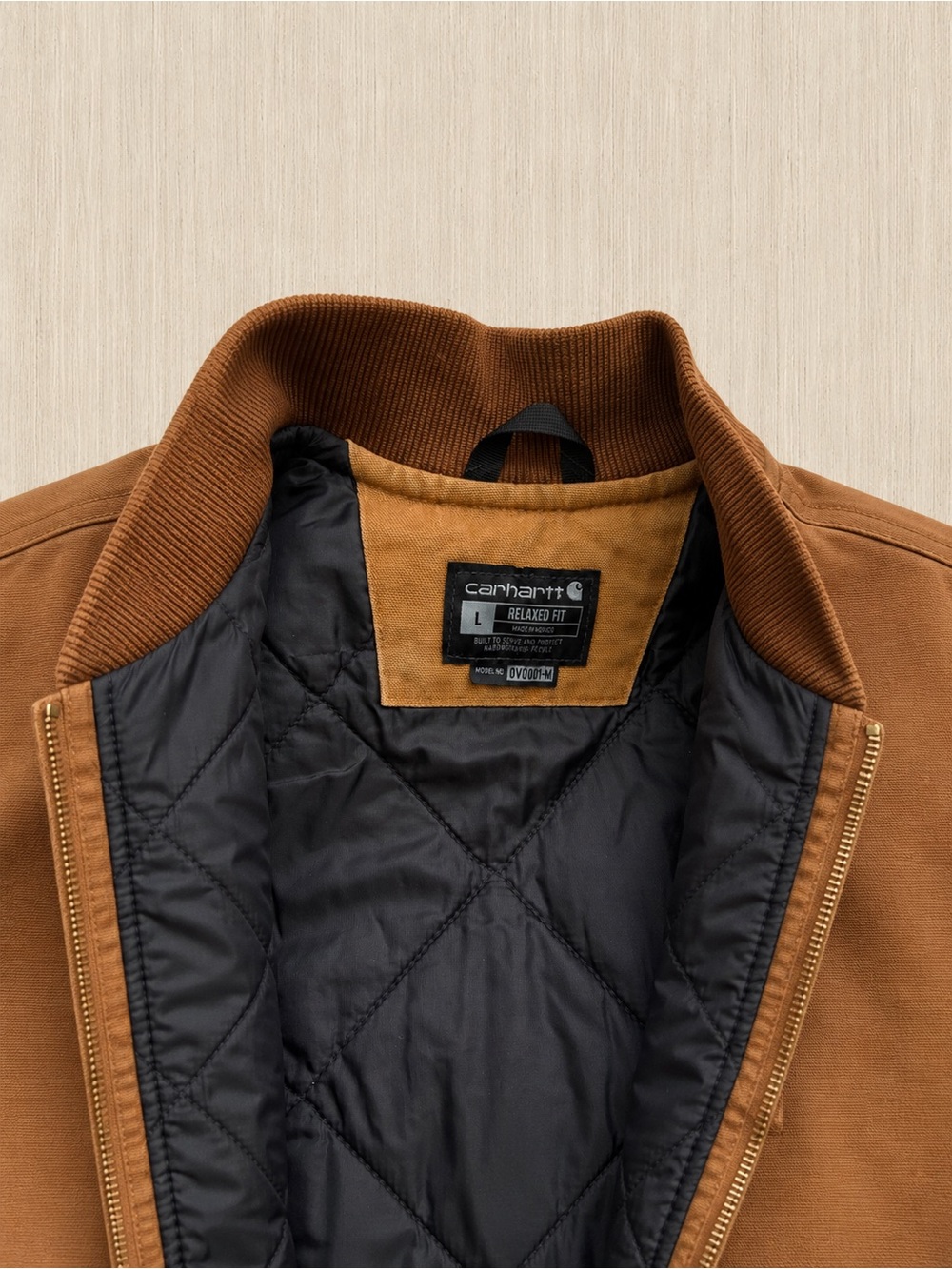Carhartt Men's Tan Duck Insulated Work Vest size large - Picture 4 of 4